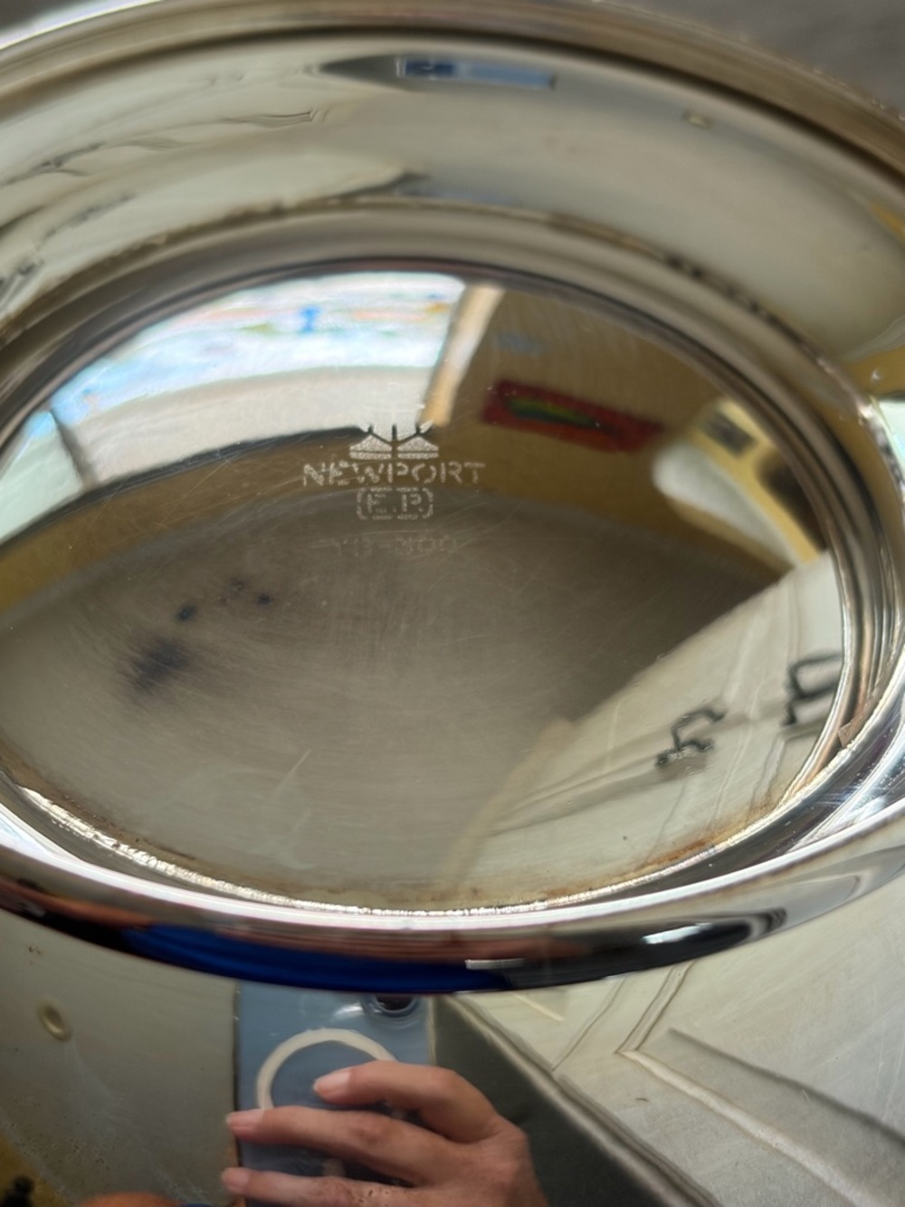 Vintage Silver Plate Newport Water Pitcher w/Ice Lip by Gorham YB300- Circa 1950 - Picture 7 of 9